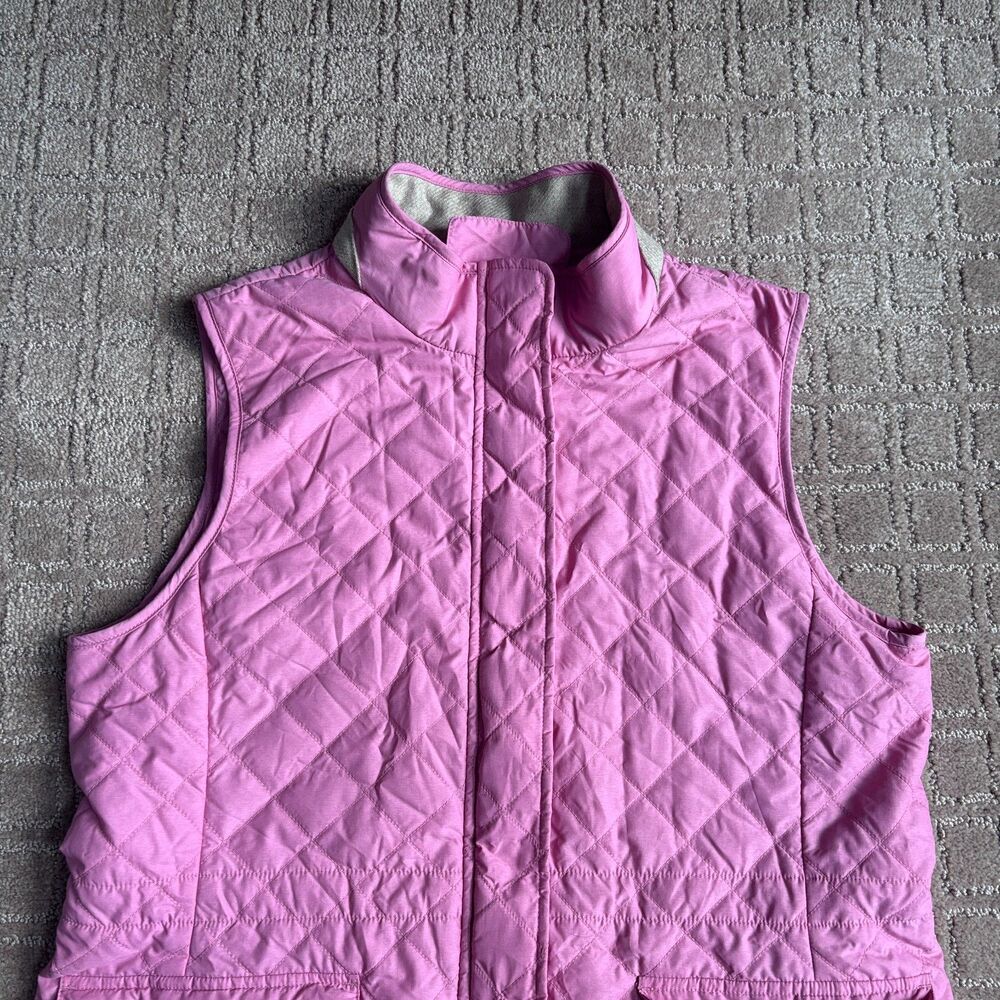 Peter Millar Crown Sport Addison Quilted Vest Women's L Pink Lifestyle Golf - Picture 2 of 9